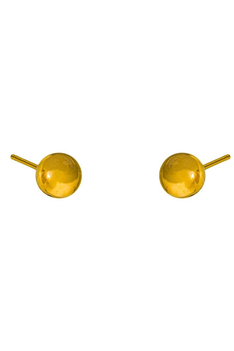 BRINCO BOLA LISA 6MM OURO