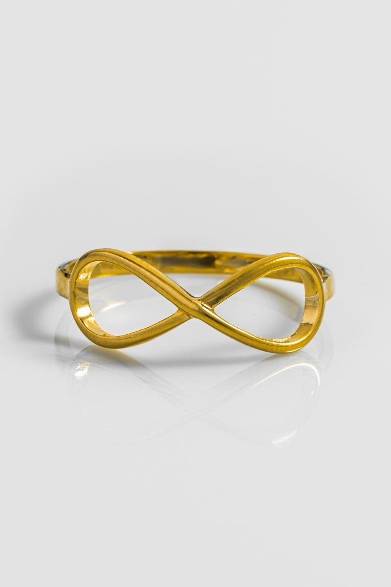 ANEL INFINITO VAZADO LISO OURO