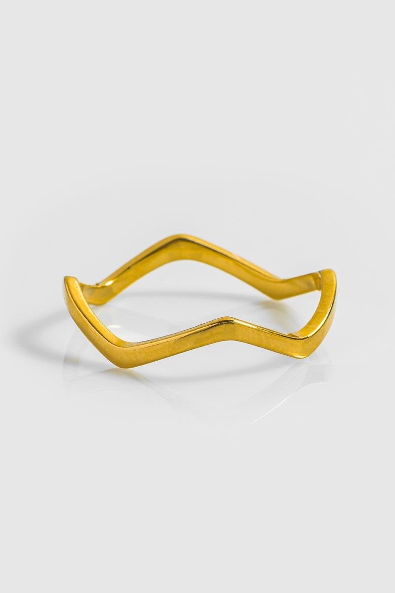 ANEL ZIG ZAG LISO OURO