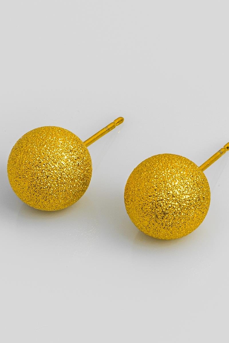 BRINCO BOLA DIAMANTADA 10MM OURO