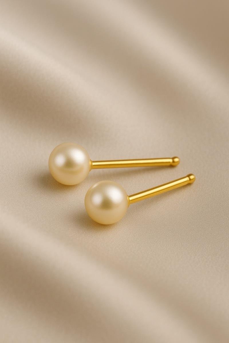 BRINCO PÉROLA 4MM OURO
