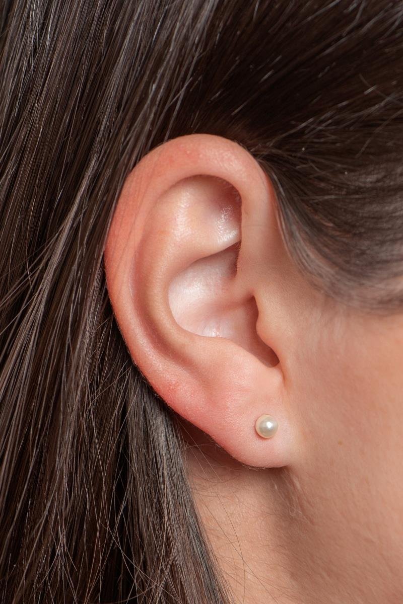 BRINCO PÉROLA 4MM OURO