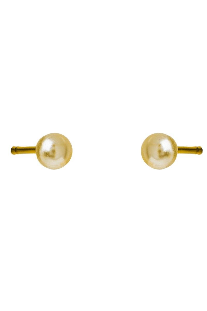 BRINCO PÉROLA 4MM OURO