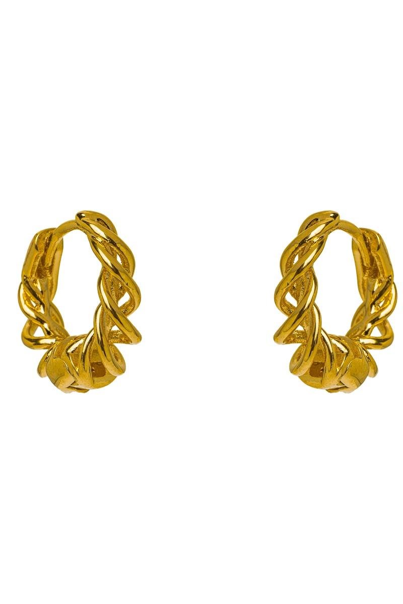 BRINCO CLICK FIOS LISO ENTRELAÇADO TORCIDO 15MM OURO