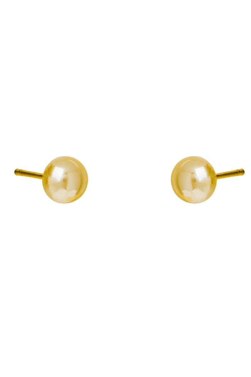 BRINCO PÉROLA 6MM OURO