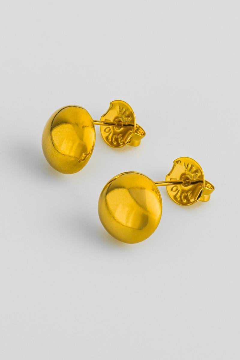 BRINCO REDONDO LISO 12MM OURO