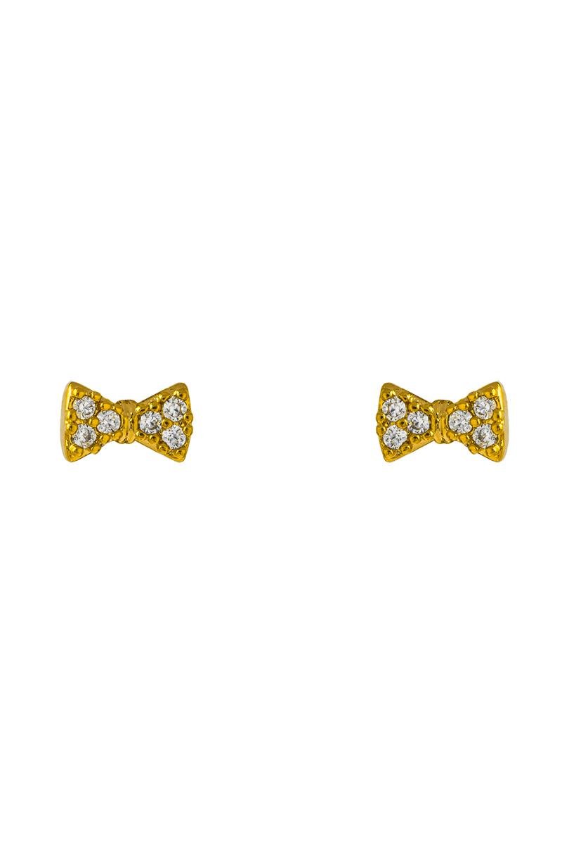 BRINCO INFANTIL DE LACINHO CRAVEJADO EM ZIRCÔNIAS 4X6MM OURO