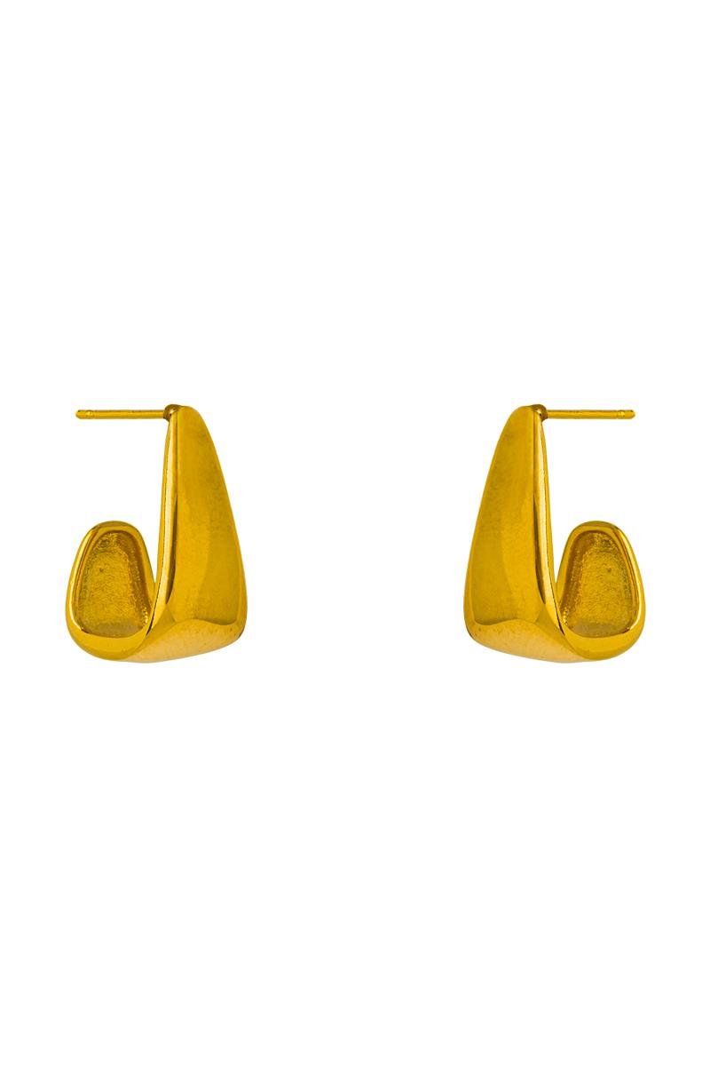 BRINCO ARGOLA GROSSA GOTA LISA 18MM OURO