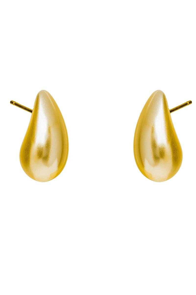 BRINCO GOTA DE PÉROLA 9X18MM OURO