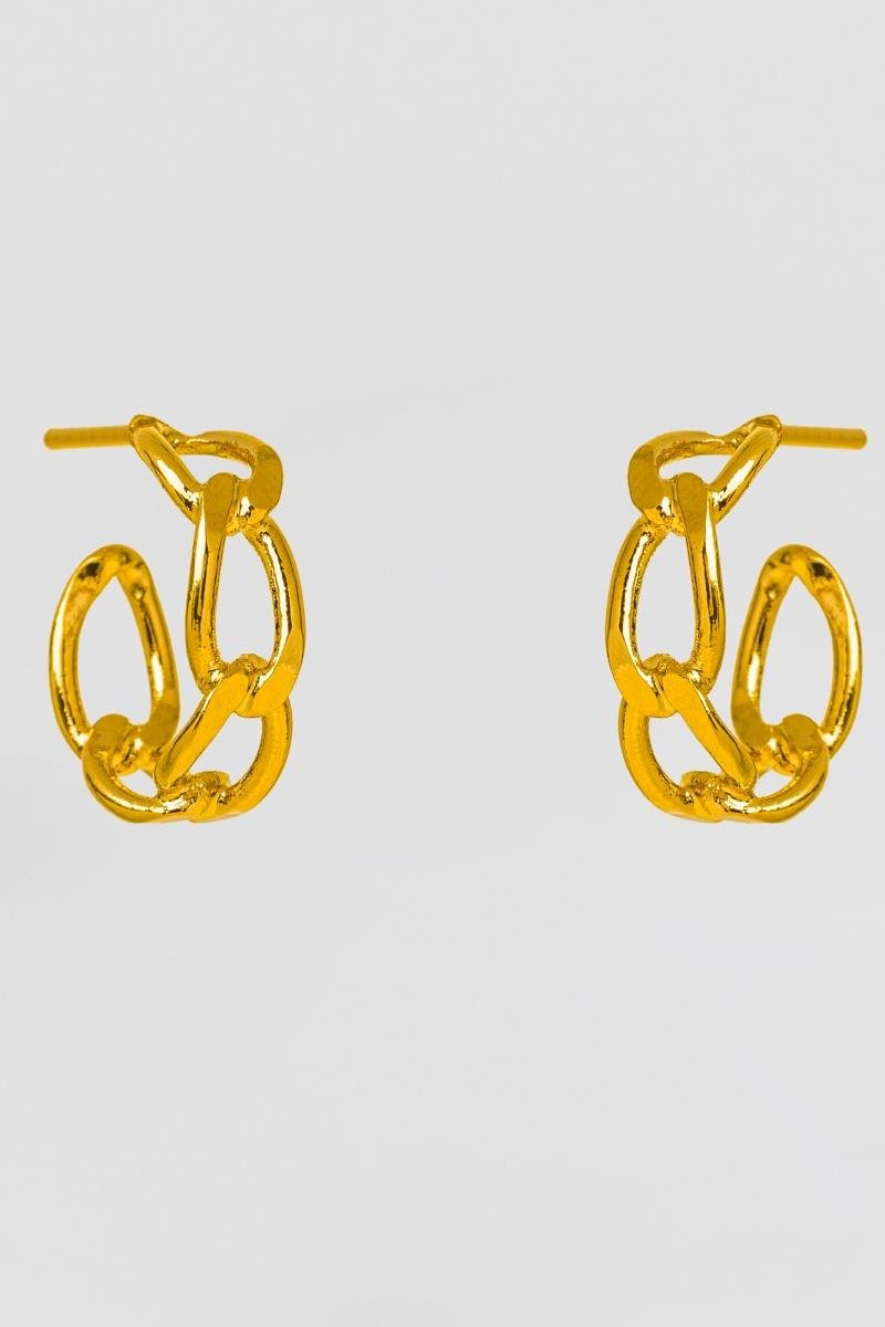 BRINCO ARGOLA ELO CORRENTE 15MM OURO