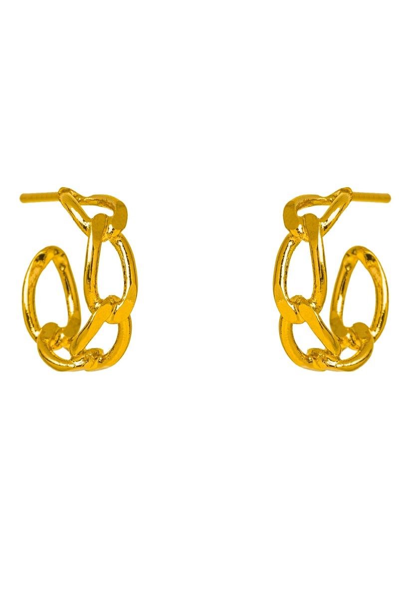 BRINCO ARGOLA ELO CORRENTE 15MM OURO