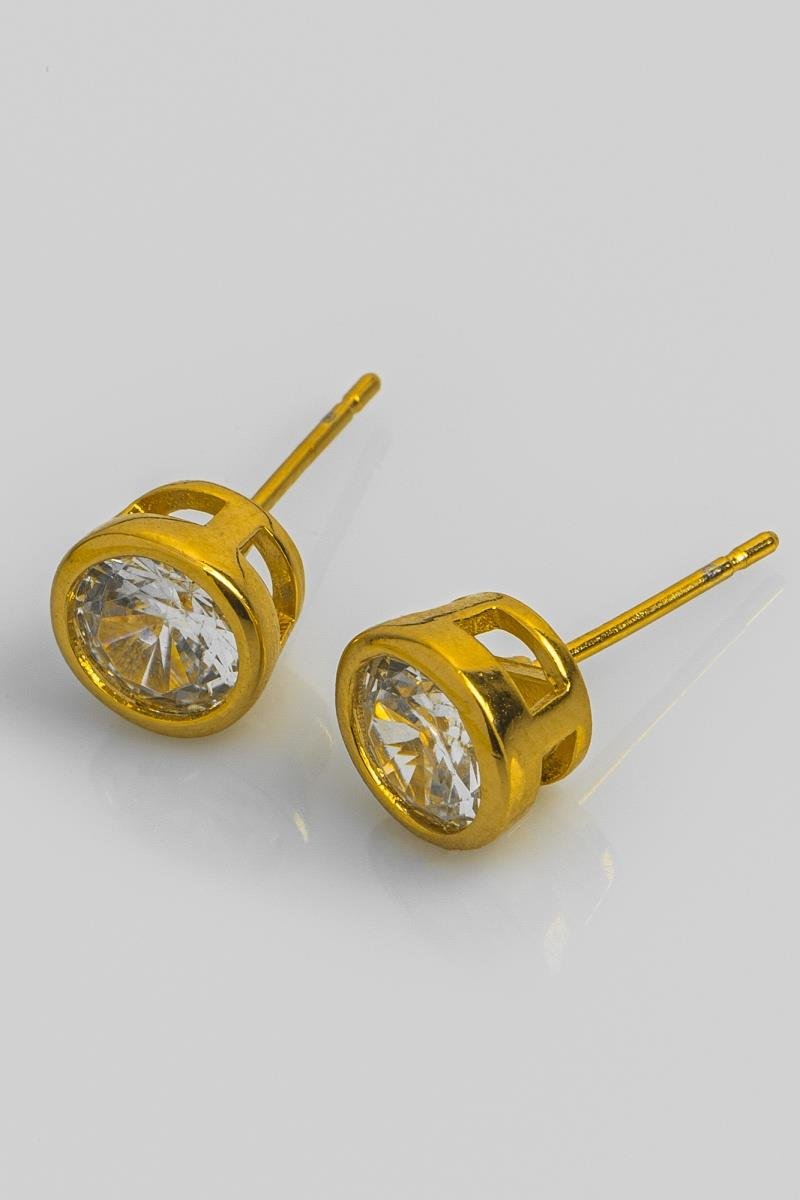 BRINCO PONTO DE LUZ CRAVAÇÃO INGLÊSA 7MM OURO