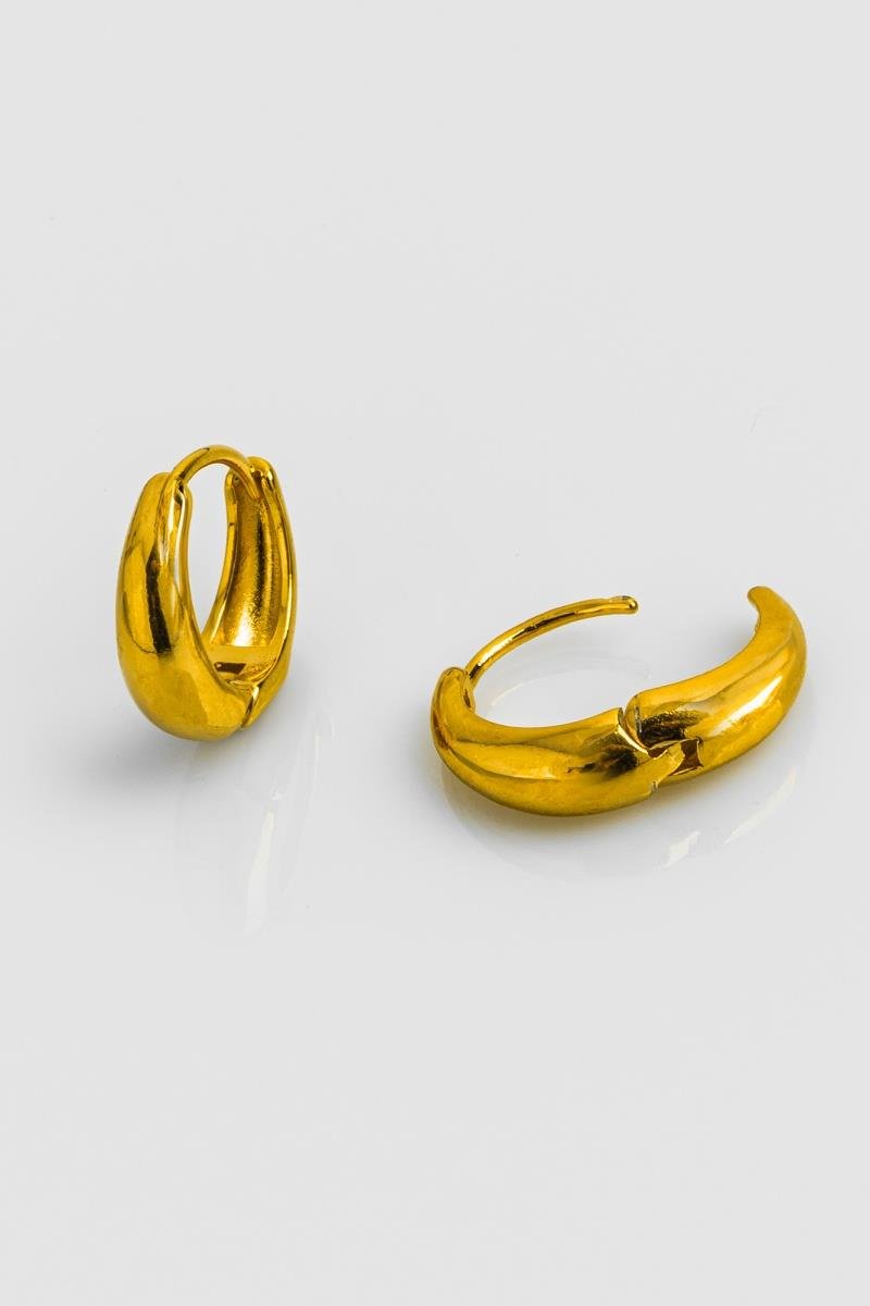 BRINCO CLICK LISO FORMATO GOTA 13MM OURO