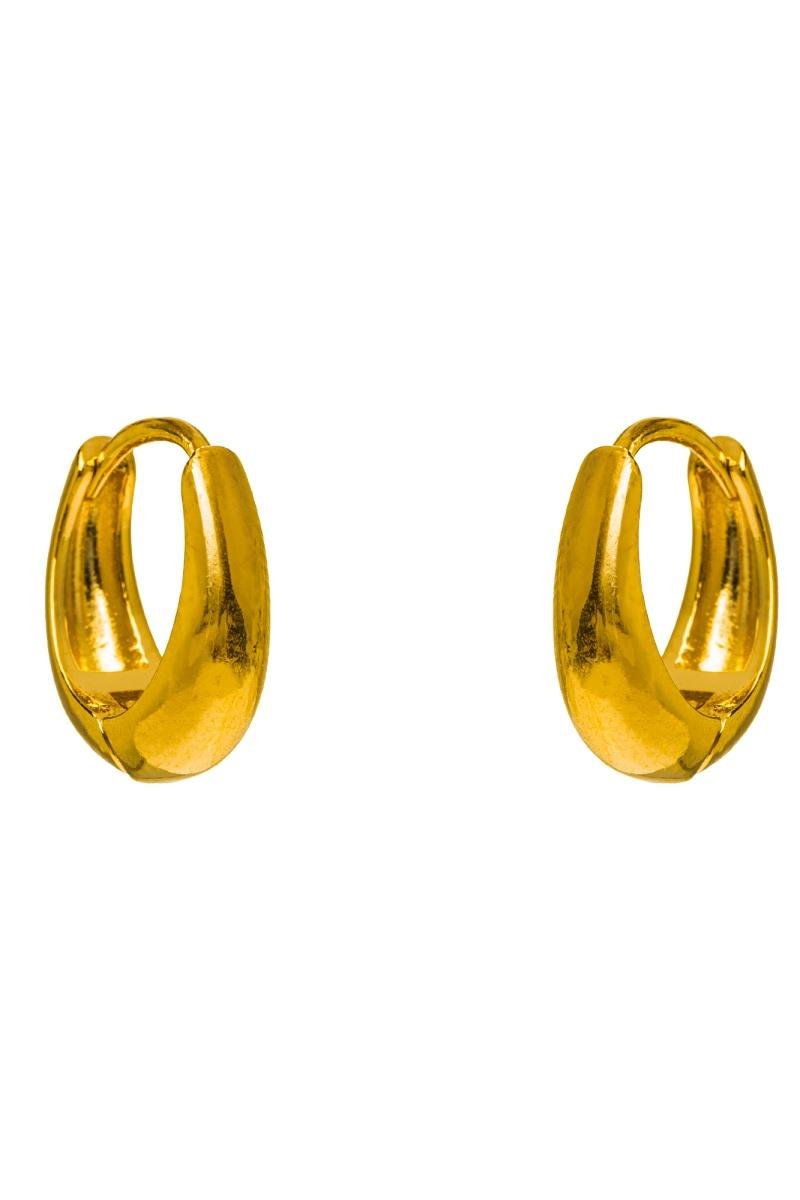 BRINCO CLICK LISO FORMATO GOTA 13MM OURO