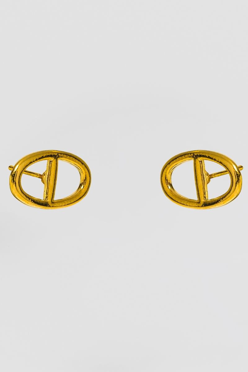 BRINCO OVAL VAZADO 17MM OURO