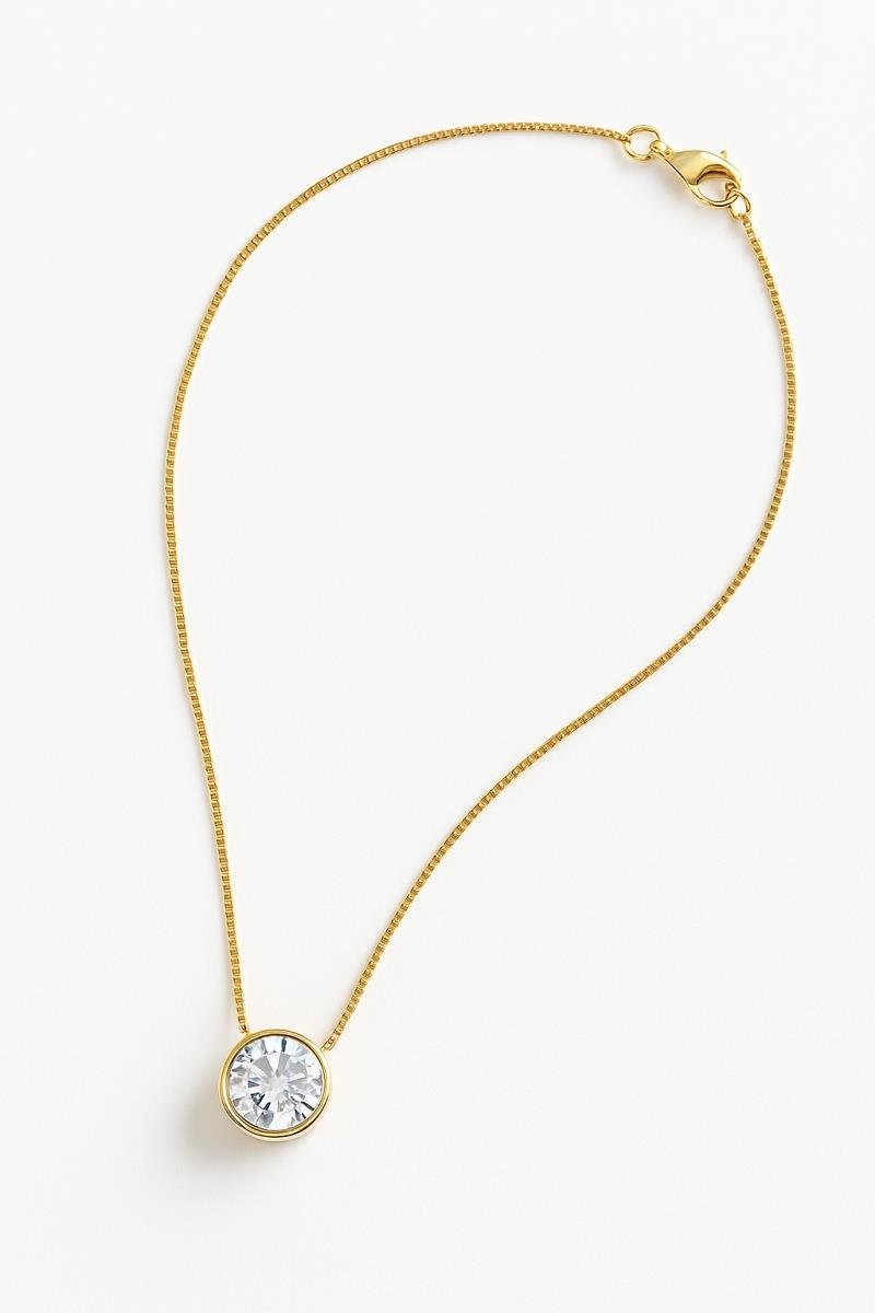 COLAR PONTO DE LUZ ZIRCÔNIA CRAVAÇÃO INGLESA 9MM OURO
