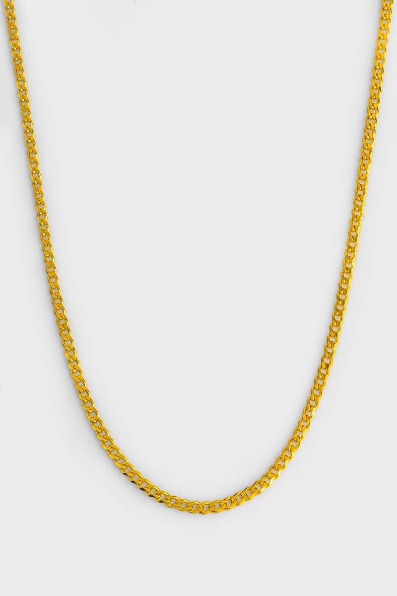 COLAR GRUMET 45CM ELO OVAL 3MM OURO