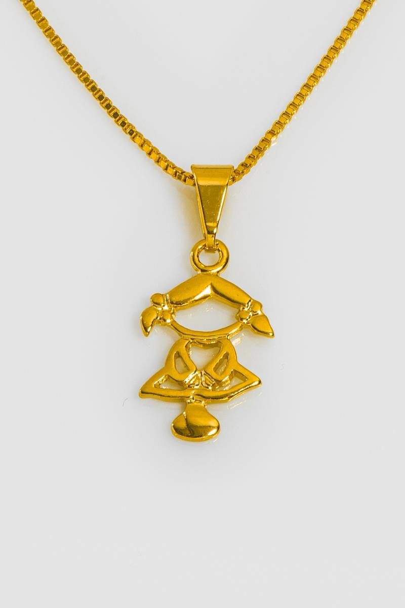 COLAR MENINA 17MM CORRENTE VENEZIANA 45CM OURO
