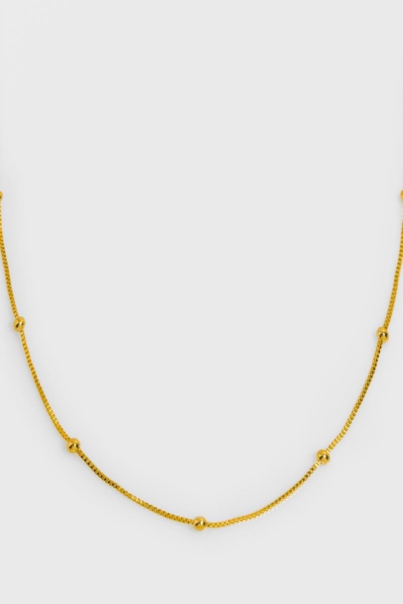 COLAR CHOKER VENEZIANA BOLINHA 2MM OURO