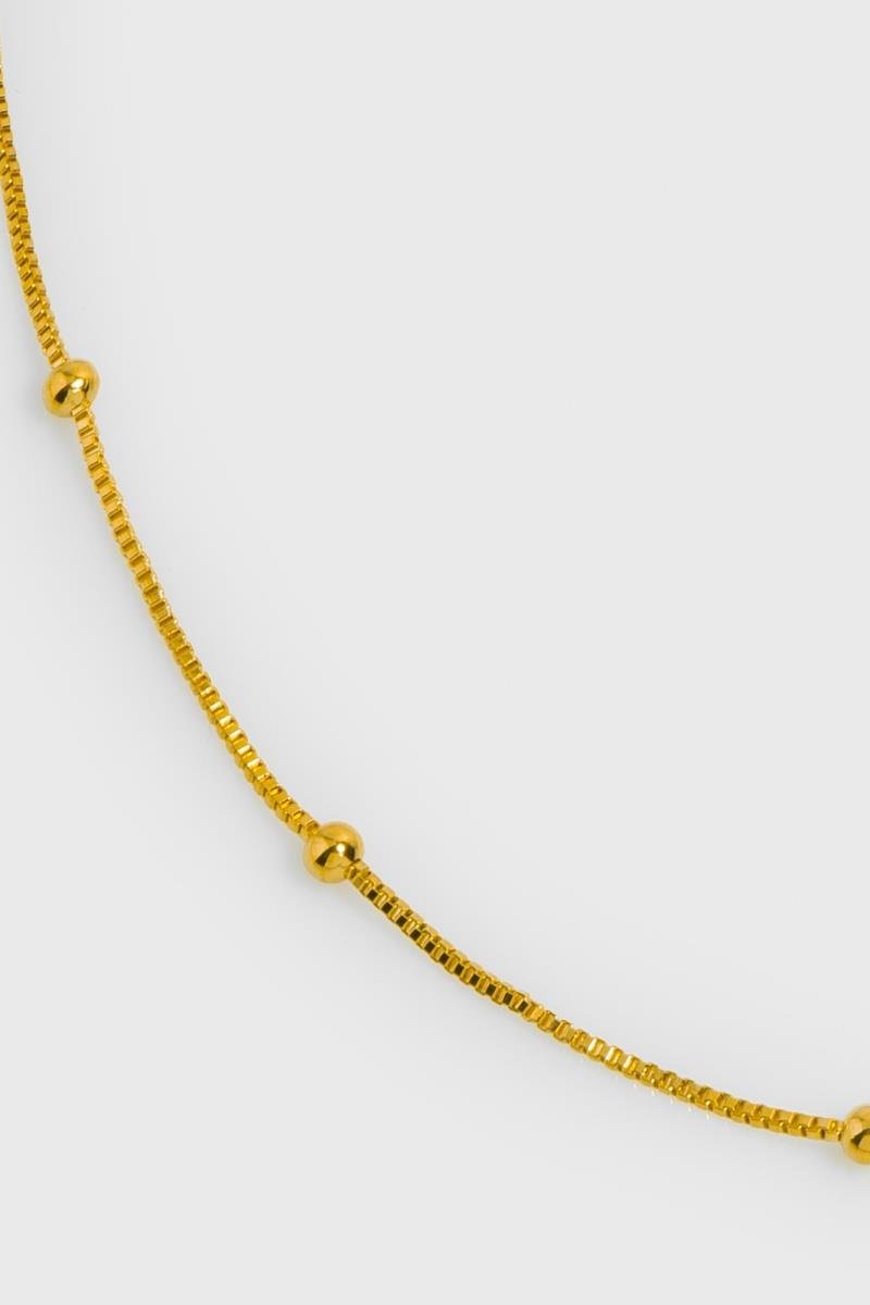 COLAR CHOKER VENEZIANA BOLINHA 2MM OURO