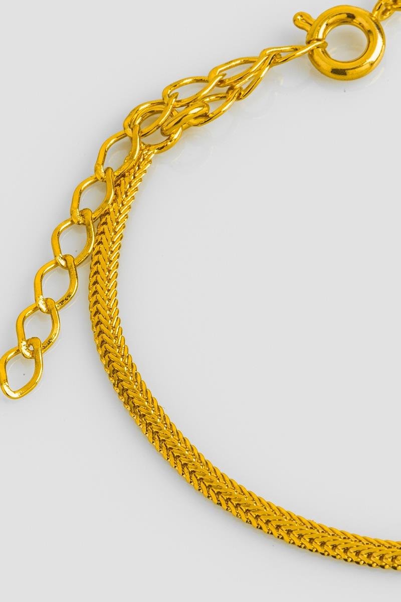 PULSEIRA MALHA SALAMANDRA TRABALHADA 2MM OURO