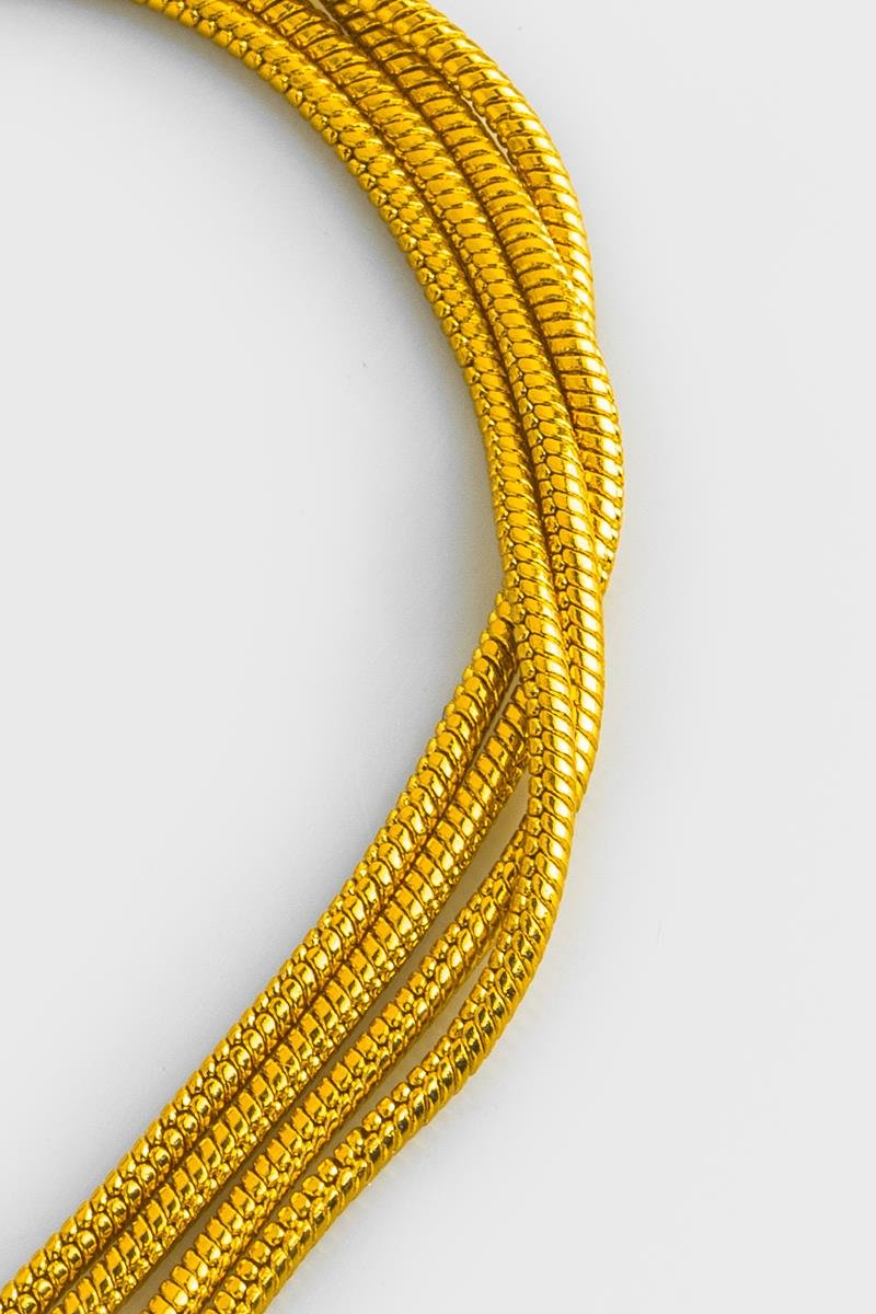 PULSEIRA 4 FIOS RABO DE RATO 1MM OURO