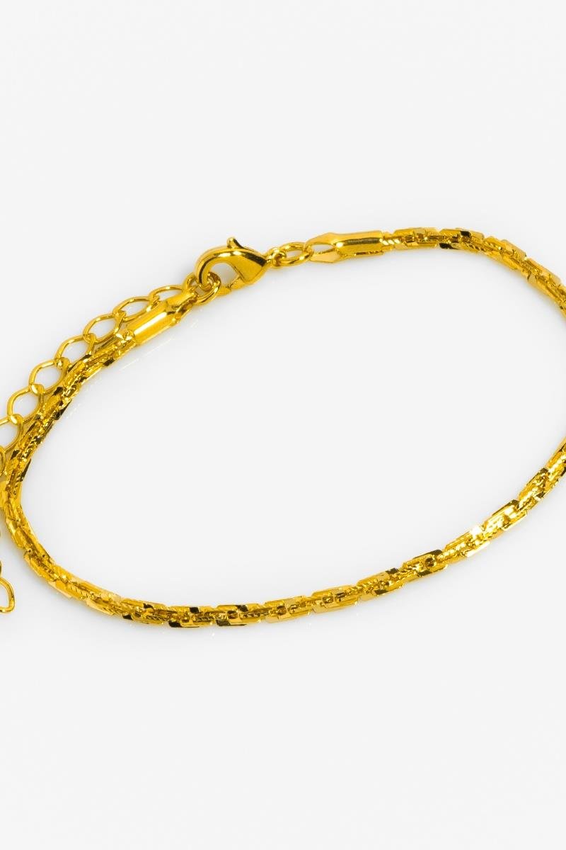 PULSEIRA TORCIDA ELO DUPLO DIAMANTADO OVAL OURO