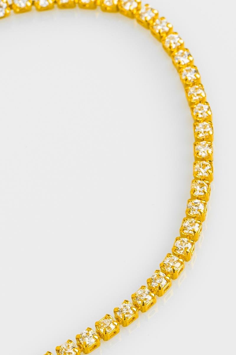 PULSEIRA RIVIERA ZIRCÔNIAS DE 1.7MM OURO