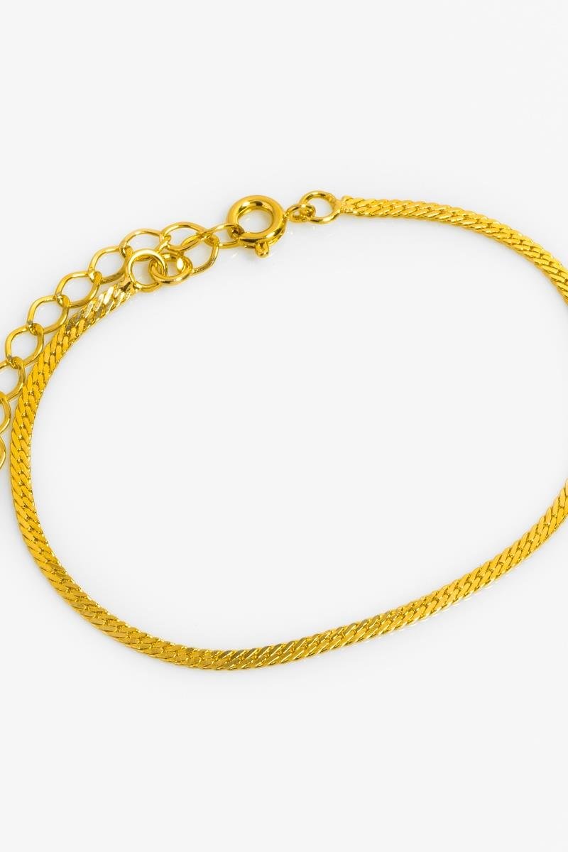 PULSEIRA GRUME DUPLA LAMINADA OURO
