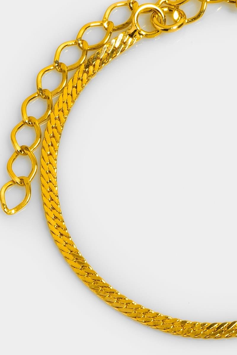 PULSEIRA GRUME DUPLA LAMINADA OURO