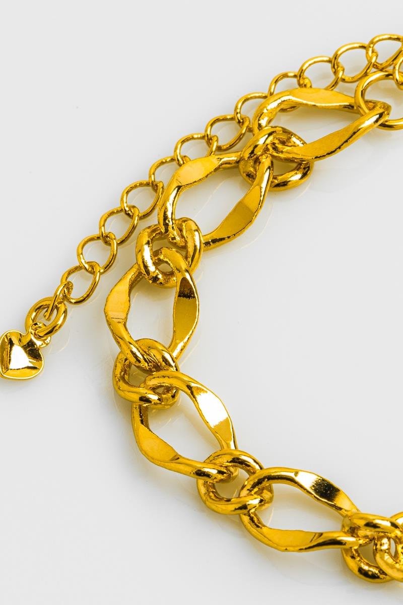 PULSEIRA ELO OVAL INTERCALADO ONDULADO OURO