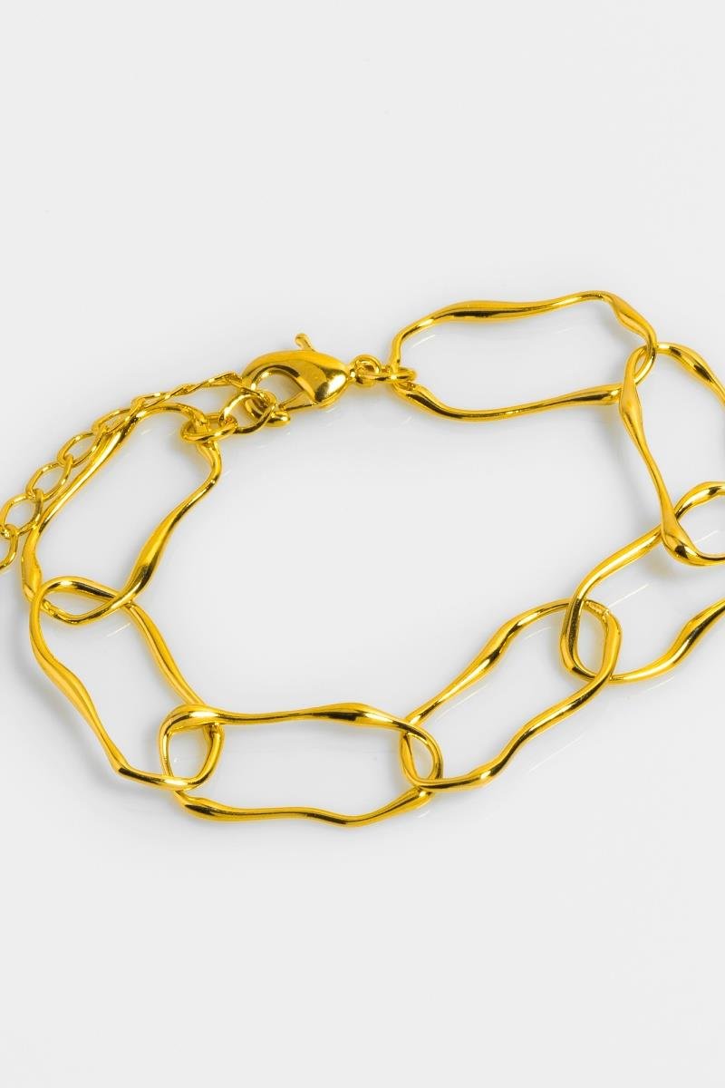 PULSEIRA ELOS ORGÂNICO VAZADO OURO