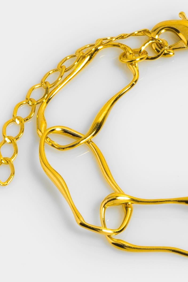 PULSEIRA ELOS ORGÂNICO VAZADO OURO