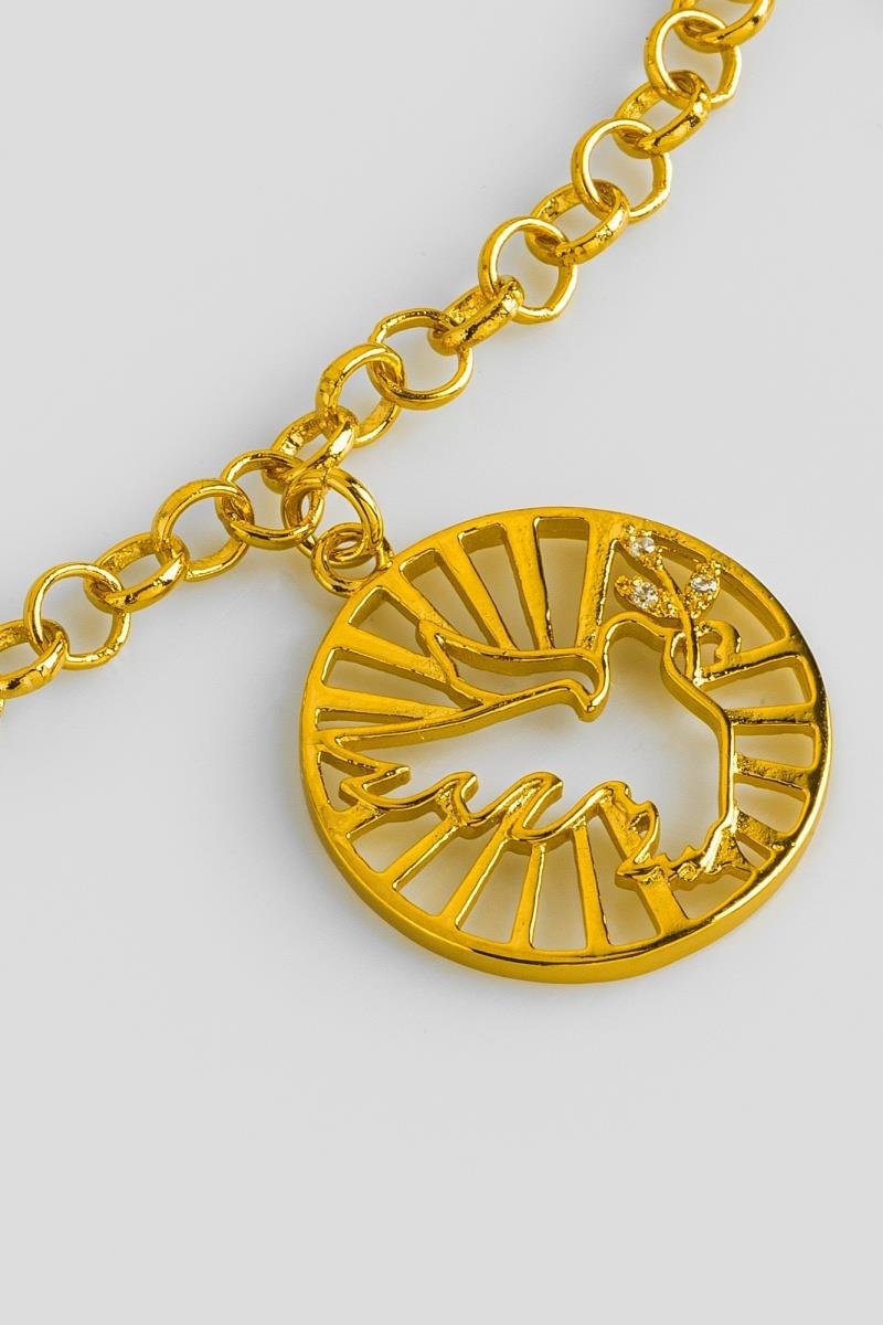 PULSEIRA DIVINO COM ZIRCÔNIAS VAZADO ELO PORTUGUÊS FECHO BOIA OURO
