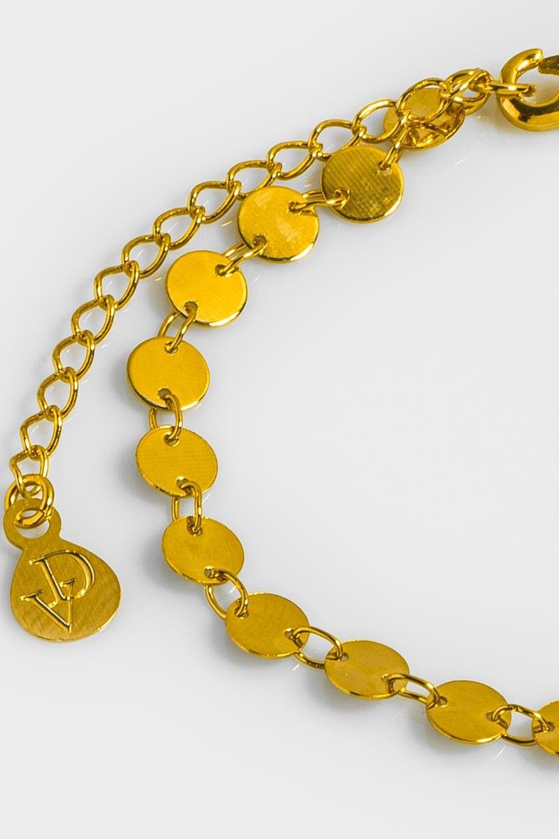 PULSEIRA CHAPINHA REDONDA LISA OURO