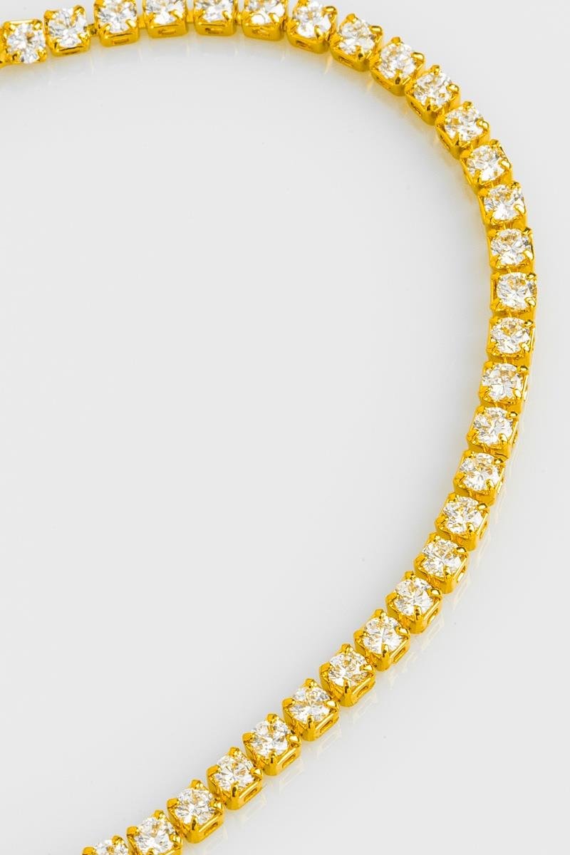 PULSEIRA RIVIERA ZIRCÔNIAS DE 2MM OURO
