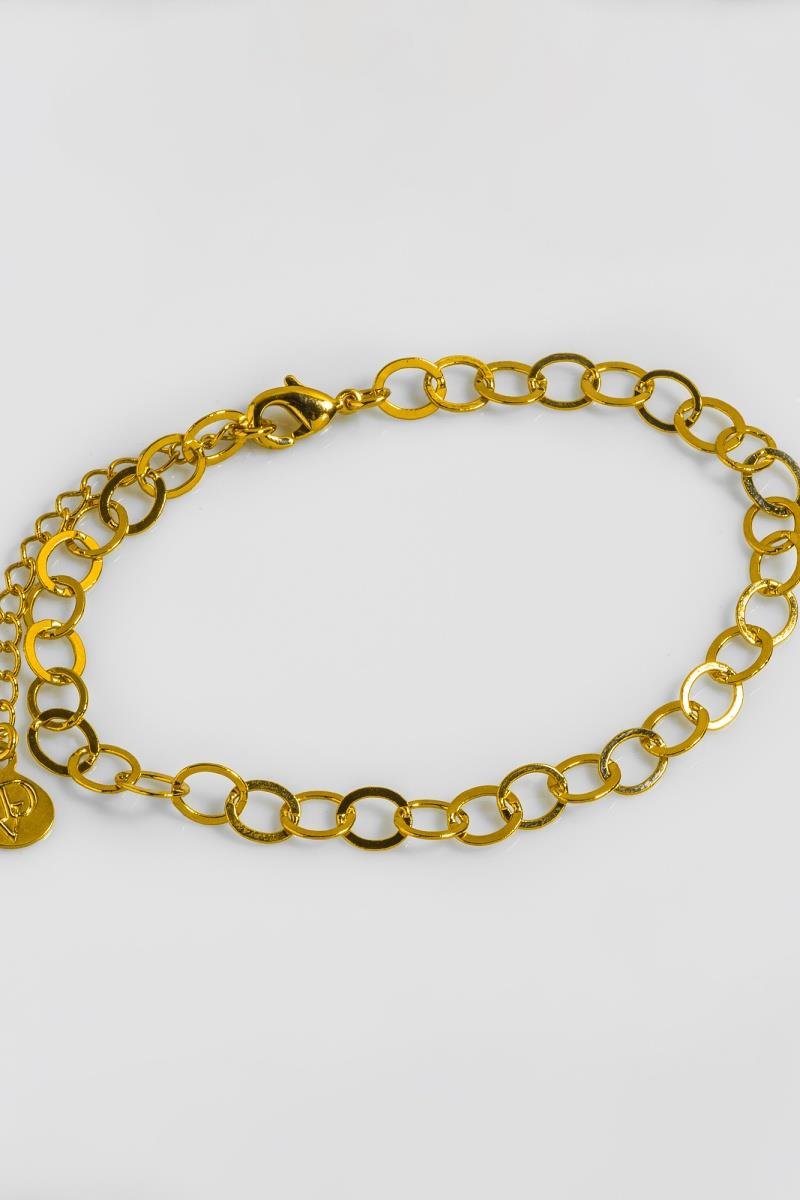 PULSEIRA ELO OVAL CHAPADO OURO