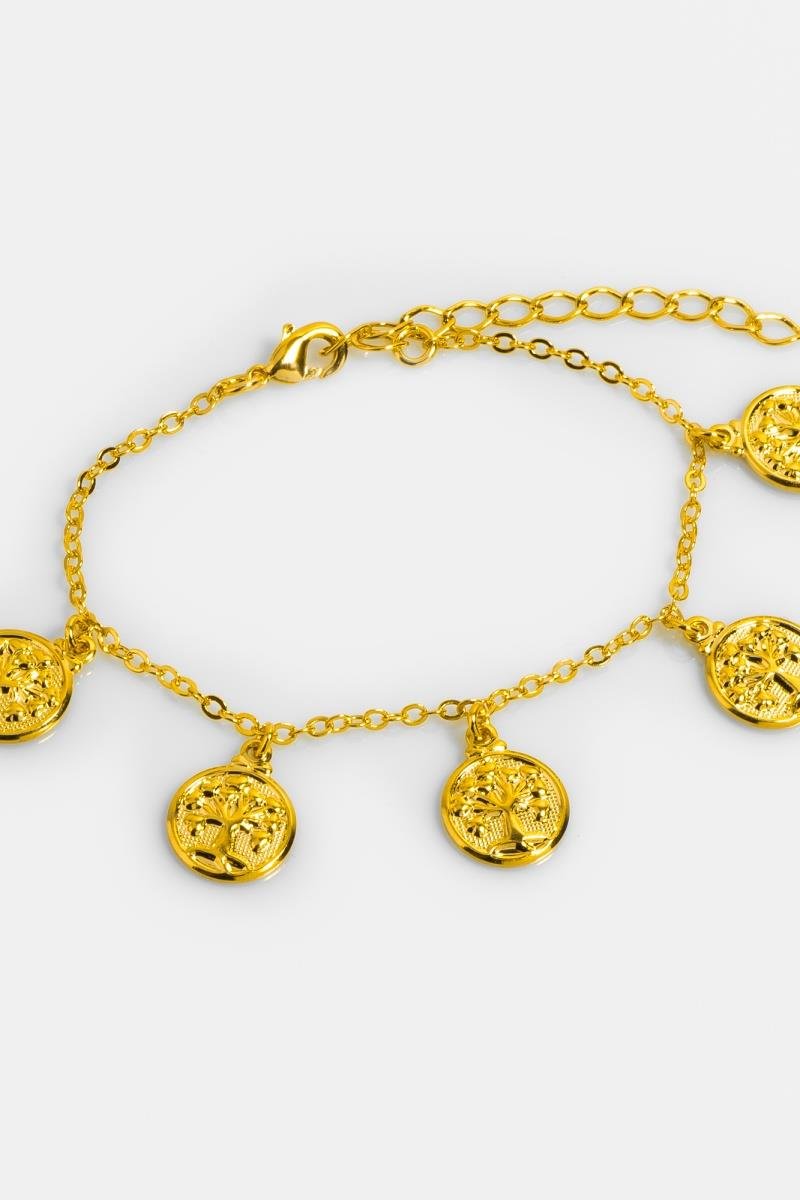 PULSEIRA ÁRVORE DA VIDA CORRENTE ELINHO OURO