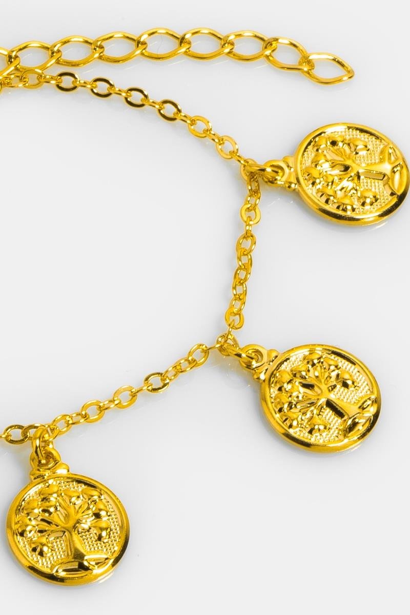 PULSEIRA ÁRVORE DA VIDA CORRENTE ELINHO OURO