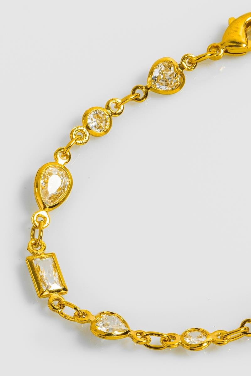PULSEIRA COM ZIRCÔNIAS GEOMÉTRICAS OURO