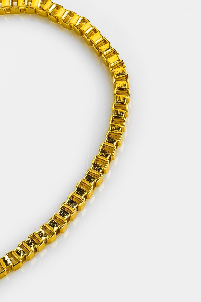 PULSEIRA VENEZIANA GROSSA ELO QUADRADO OURO