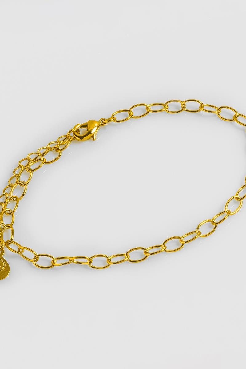 PULSEIRA ELO OVAL LONGO 4X6MM OURO