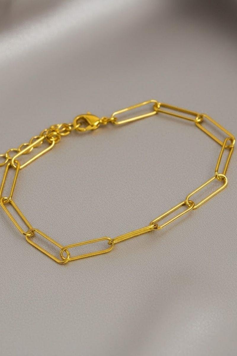 PULSEIRA ELO OVAL LONGO OURO