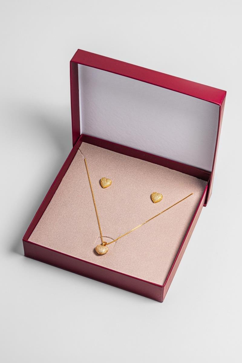 CAIXINHA PARA PRESENTE RÍGIDA VIA DOLCE MARSALA 15X15X3 COM LAÇO DOURADO E VELUDO INTERNO
