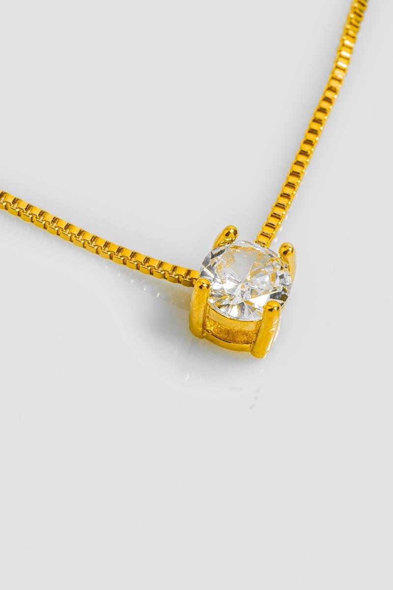 CONJUNTO PONTO DE LUZ 5MM CRAVAÇÃO COM GARRAS OURO