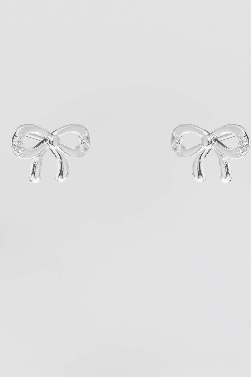 BRINCO LAÇO COM ZIRCÔNIAS 9X12MM PRATA 925