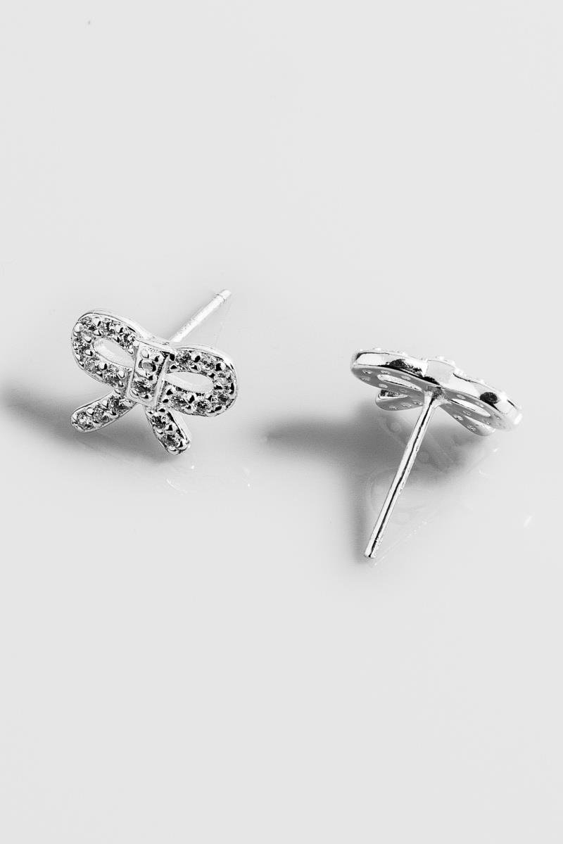 BRINCO LAÇO CRAVEJADO EM ZIRCÔNIAS 9X11MM PRATA 925
