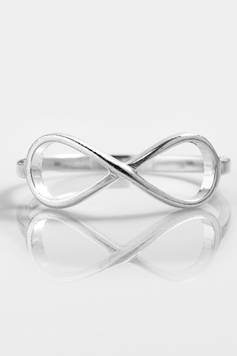ANEL INFINITO VAZADO LISO 7X18MM PRATA 925