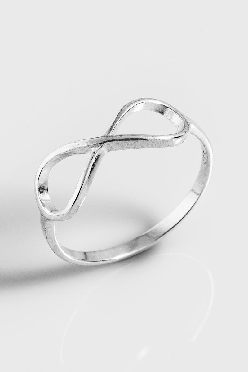ANEL INFINITO VAZADO LISO 7X18MM PRATA 925